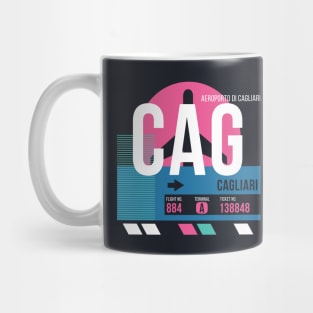 Cagliari (CAG) Airport // Sunset Baggage Tag Mug